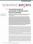 Research paper thumbnail of Contrasting impacts of precipitation on Mediterranean birds and butterflies