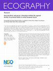 Research paper thumbnail of Host specificity and species colouration mediate the regional decline of nocturnal moths in central European forests