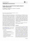 Research paper thumbnail of Ecology and recovery plans for the four Spanish endangered endemic butterfly species