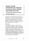 Research paper thumbnail of Journey towards interdisciplinary education: Experiences from a Danish agricultural university