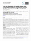 Research paper thumbnail of Long-Term Effectiveness of a Clinician-Assisted Digital Cognitive Behavioral Therapy Intervention for Smoking Cessation: Secondary Outcomes From a Randomized Controlled Trial