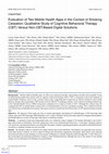 Research paper thumbnail of Evaluation of Two Mobile Health Apps in the Context of Smoking Cessation: Qualitative Study of Cognitive Behavioral Therapy (CBT) Versus Non-CBT-Based Digital Solutions (Preprint)