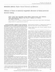 Research paper thumbnail of Influence of biases in numerical magnitude allocation on human prosocial decision making