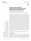 Research paper thumbnail of Emotional Peer Support Interventions for Students With SEND: A Systematic Review