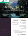 Research paper thumbnail of La medición efectiva de la participación. Instrumento para la gobernanza ambiental