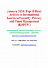 Research paper thumbnail of January 2024 - Top 10 Read Articles in International Journal of Security, Privacy and Trust Management ( IJSPTM )