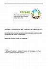 Research paper thumbnail of Identificación de medidas actuales y potenciales para la prevención y recuperación de suelos contaminados. Modelo del Corredor Verde del Guadiamar