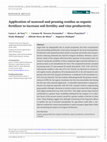 Research paper thumbnail of Application of seaweed and pruning residue as organic fertilizer to increase soil fertility and vine productivity