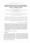 Research paper thumbnail of Exploring Possible Seasonal Trends in Mortality Rate in Relation to Age, Gender and Environmental Conditions in Kuwait: A Preliminary Analysis