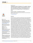 Research paper thumbnail of Peptidomimetic inhibitors of L-plastin reduce the resorptive activity of osteoclast but not the bone forming activity of osteoblasts in vitro