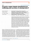 Research paper thumbnail of Excessive copper impairs intrahepatocyte trafficking and secretion of selenoprotein P