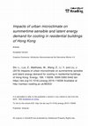 Research paper thumbnail of Impacts of urban microclimate on summertime sensible and latent energy demand for cooling in residential buildings of Hong Kong