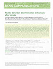 Research paper thumbnail of Tactile direction discrimination in humans after stroke