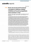 Research paper thumbnail of Brain structural and functional correlates to defense-related inhibition of muscle sympathetic nerve activity in man