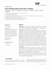 Research paper thumbnail of Slow brushing reduces heat pain in humans