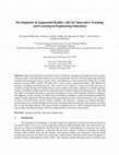 Research paper thumbnail of Development of Augmented Reality (AR) for Innovative Teaching and Learning in Engineering Education