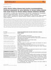 Research paper thumbnail of Asian chronic kidney disease best practice recommendations: positional statements for early detection of chronic kidney disease from Asian Forum for Chronic Kidney Disease Initiatives (AFCKDI)