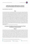 Research paper thumbnail of Investigation Of The Effect Of Covid-19 On Anxiety, Fear Of Death And Obsessive Compulsory Disorder