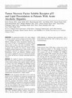 Research paper thumbnail of Tumor necrosis factor soluble receptor p55 and lipid peroxidation in patients with acute alcoholic hepatitis