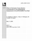 Research paper thumbnail of Effect of activation cross-section uncertainties on the radiological assessment of the MFE/DEMO first wall