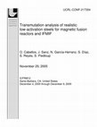 Research paper thumbnail of Transmutation analysis of realistic low-activation steels for magnetic fusion reactors and IFMIF