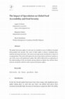 Research paper thumbnail of The Impact of Speculation on Global Food Accessibility and Food Security