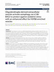 Research paper thumbnail of Oligodendroglia-derived extracellular vesicles activate autophagy via LC3B/BAG3 to protect against oxidative stress with an enhanced effect for HSPB8 enriched vesicles