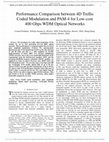 Research paper thumbnail of Performance Comparison Between 4D Trellis Coded Modulation and PAM-4 for Low-Cost 400 Gbps WDM Optical Networks