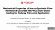 Research paper thumbnail of Mechanical properties of macro-synthetic fibre reinforced concrete under static loading for railway transoms application