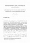 Research paper thumbnail of Strategic framework for green growth in the selected Western Balkan countries