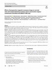 Research paper thumbnail of Effects of preoperative magnetic resonance image on survival rates and surgical planning in breast cancer conservative surgery: randomized controlled trial (BREAST-MRI trial)