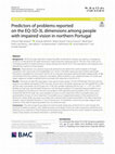 Research paper thumbnail of Predictors of problems reported on the EQ-5D-3L dimensions among people with impaired vision in northern Portugal