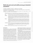 Research paper thumbnail of Multi-site pain and work ability among an industrial population