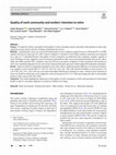 Research paper thumbnail of Quality of work community and workers’ intention to retire