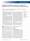 Research paper thumbnail of Work ability in midlife as a predictor of mortality and disability in later life: a 28-year prospective follow-up study