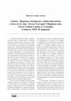 Research paper thumbnail of Leibniz. Máquinas inteligentes, multiculturalismo y ética de la vida. Álvaro Carvajal Villaplana (ed.). (Nova Leibniz Latina 2, Granada: Comares, 2019, 81 páginas)