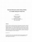 Research paper thumbnail of Paternity Deferments and the Timing of Births: U.S. Natality During the Vietnam War