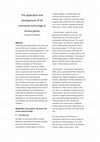 Research paper thumbnail of The Application and Development of VR Interactive Technology in Serious Games