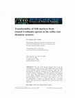 Research paper thumbnail of Transferability of SSR markers from related Uredinales species to the coffee rust Hemileia vastatrix