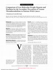 Research paper thumbnail of Comparison of low molecular weight heparin and standard heparin in hemodialysis