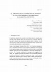 Research paper thumbnail of El aprendizaje en los procesos de decisión de los consumidores universitarios en Marketing Deportivo