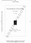 Research paper thumbnail of Filologia Italiana 20 2023 forthcoming