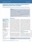 Research paper thumbnail of The Hypertension among Women with Diabetes Mellitus Patients of Single Ethnicity within 10 Years of Treatment