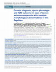 Research paper thumbnail of Genetic diagnosis, sperm phenotype and ICSI outcome in case of severe asthenozoospermia with multiple morphological abnormalities of the flagellum