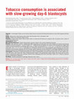 Research paper thumbnail of Tobacco consumption is associated with slow-growing day-6 blastocysts