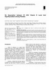 Research paper thumbnail of No Association between 25 (OH) Vitamin D Level And Hypothyroidism among Females