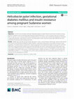 Research paper thumbnail of Helicobacter pylori infection, gestational diabetes mellitus and insulin resistance among pregnant Sudanese women