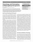 Research paper thumbnail of Homology and Homoplasy: A Philosophical Perspective