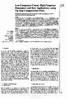 Research paper thumbnail of Low-Component-Count, High Frequency Resonators and their Applications, using Op-Amp Compensation Poles