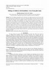 Research paper thumbnail of Siblings of children with disabilities: views from pilot study